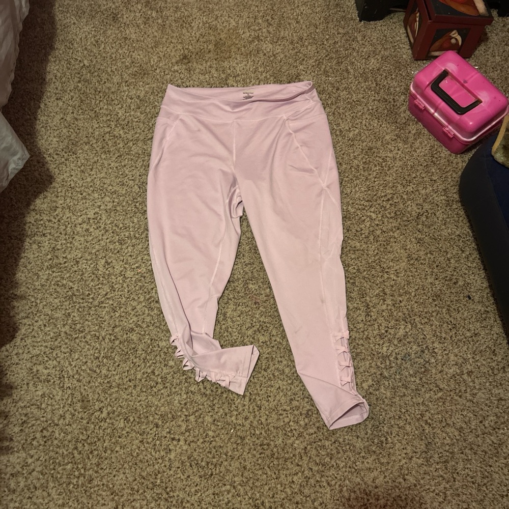 Pink Leggings with Side Detail